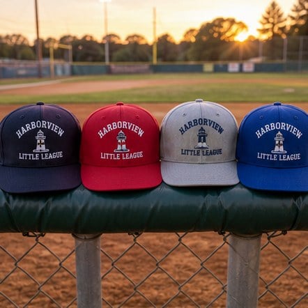Custom youth baseball hats for little leagues