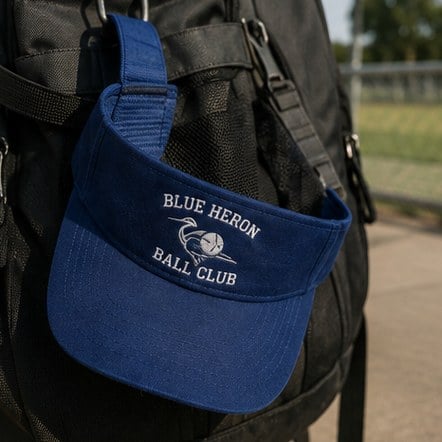 Custom youth visor with a logo
