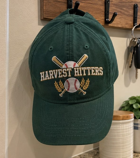 Personalized team caps - customer photo